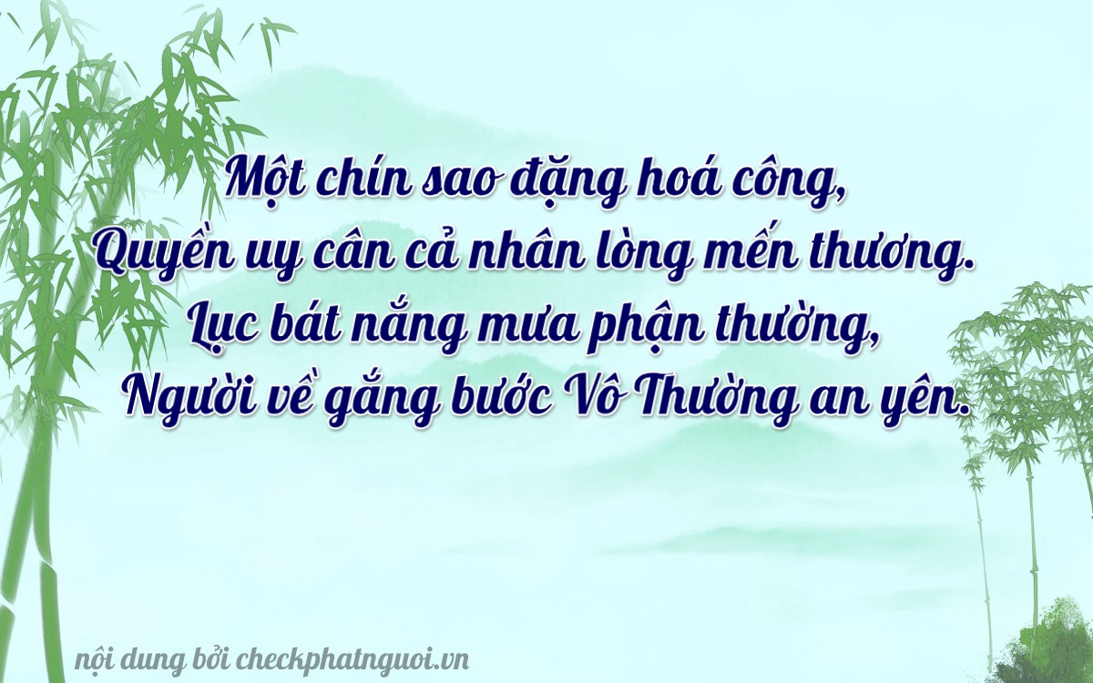 Bài thơ ý nghĩa cho <b>biển số 62E1-19168</b> tại website checkphatnguoi.vn