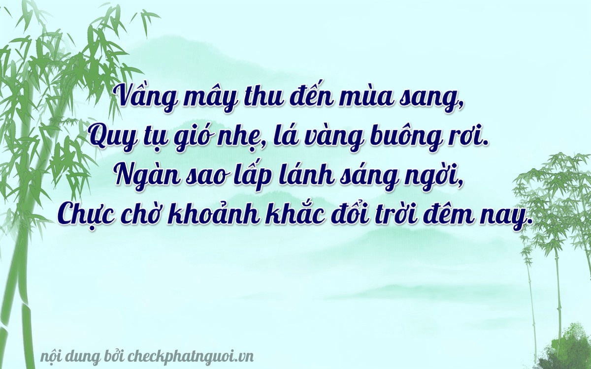 Bài thơ ý nghĩa cho <b>biển số 62G1-19161</b> tại website checkphatnguoi.vn