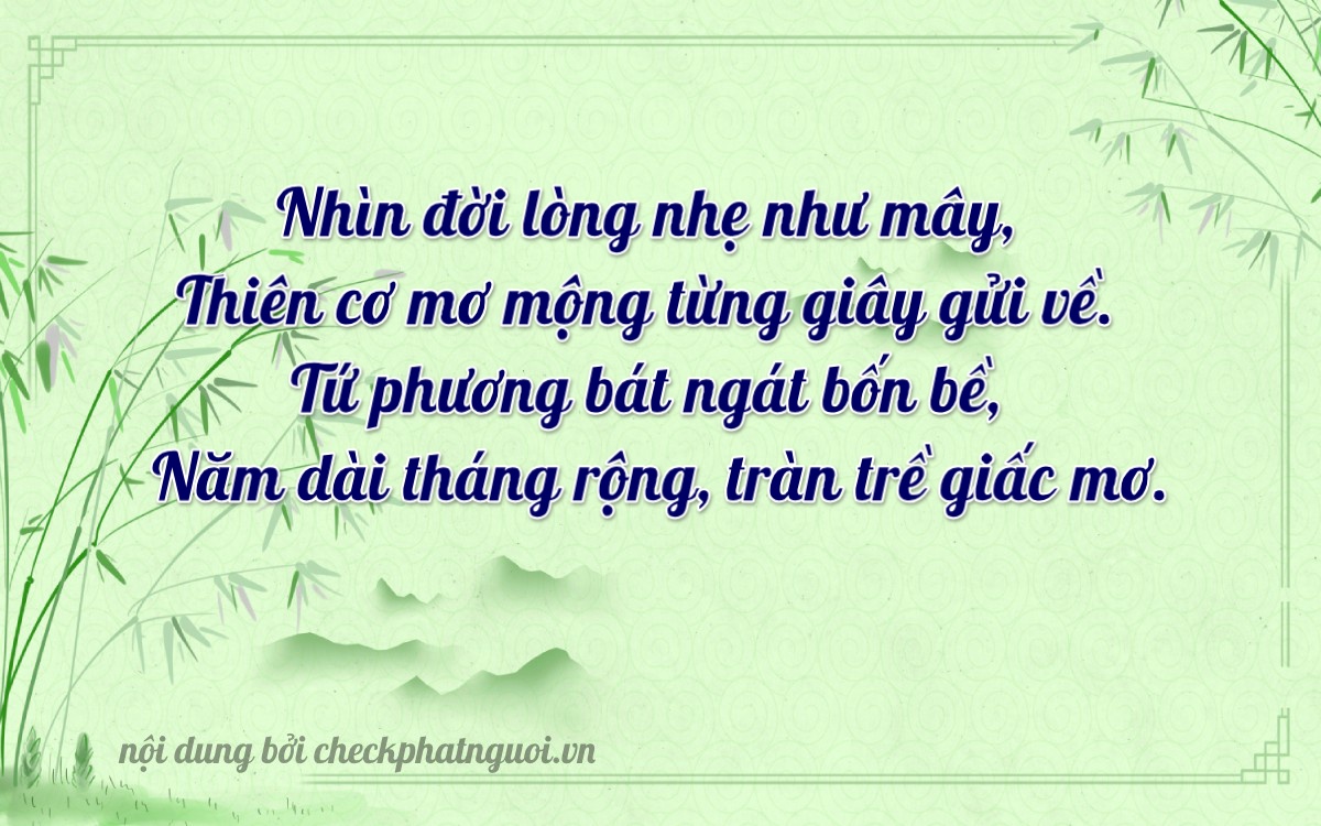 Bài thơ ý nghĩa cho <b>biển số 62G1-48324</b> tại website checkphatnguoi.vn