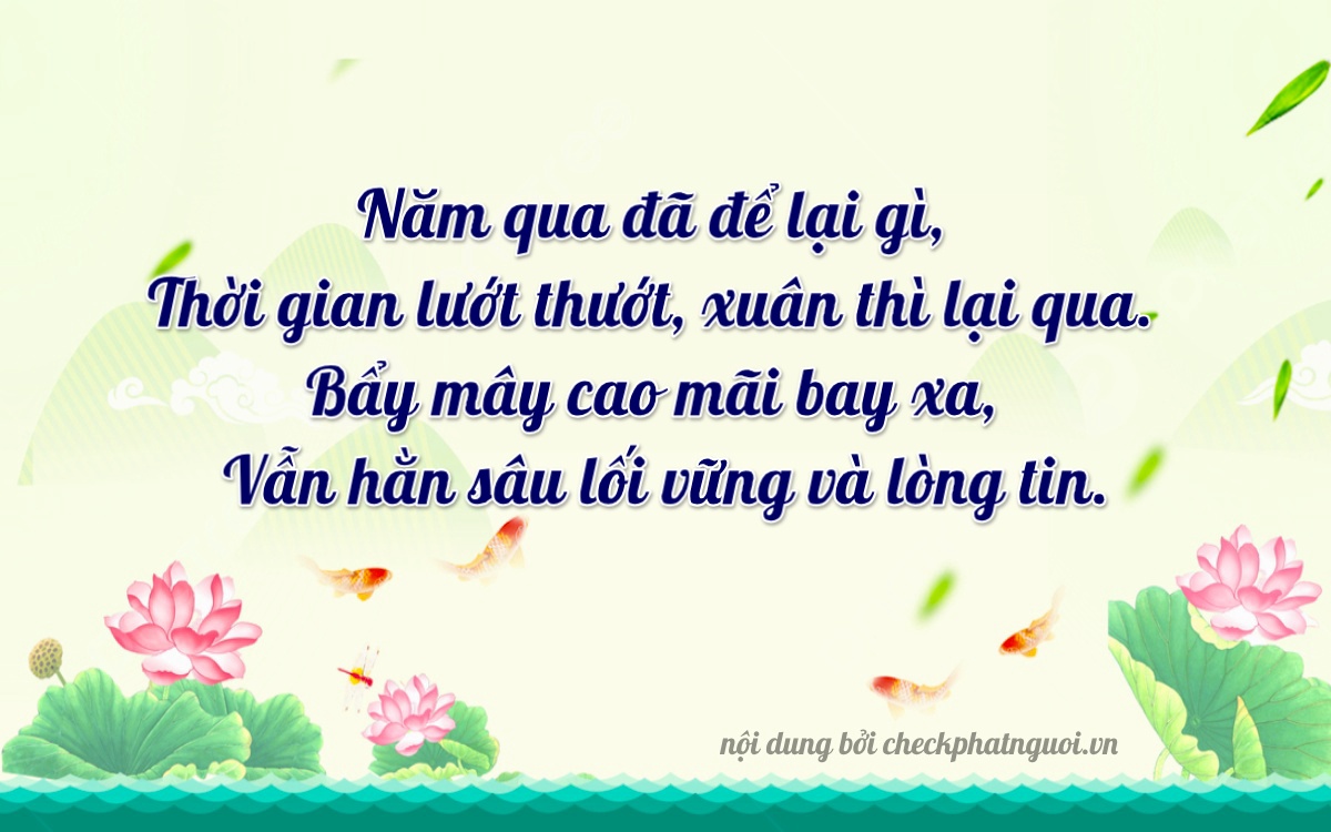 Bài thơ ý nghĩa cho <b>biển số 62G1-52371</b> tại website checkphatnguoi.vn