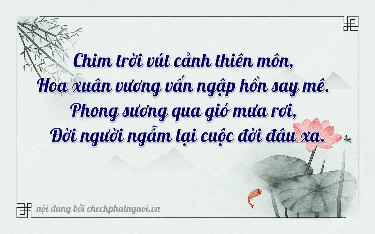 Bài thơ ý nghĩa cho <b>biển số 62H-03788</b> tại website checkphatnguoi.vn