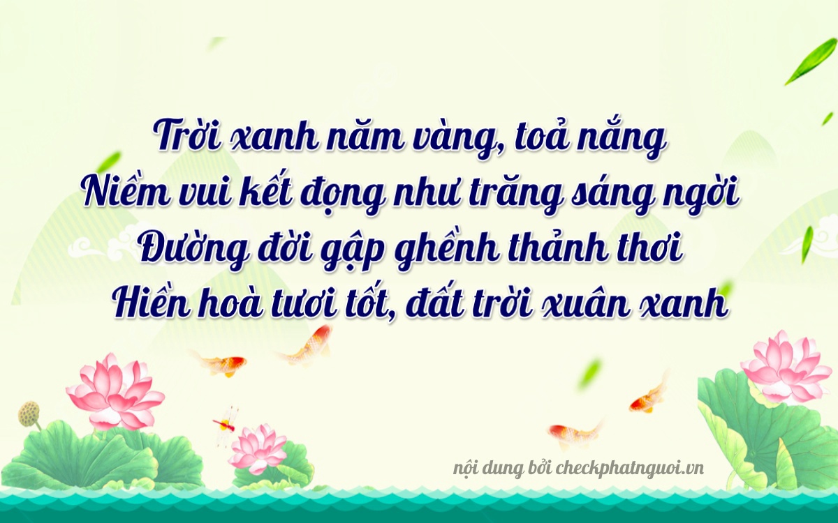 Bài thơ ý nghĩa cho <b>biển số 62H-04495</b> tại website checkphatnguoi.vn