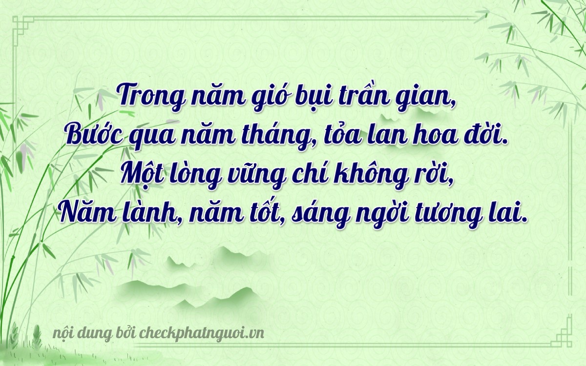 Bài thơ ý nghĩa cho <b>biển số 62H-05315</b> tại website checkphatnguoi.vn