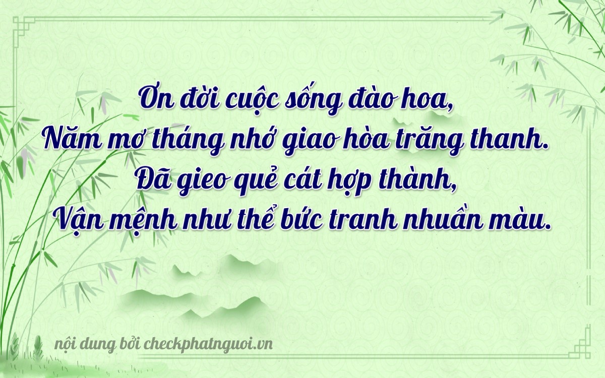 Bài thơ ý nghĩa cho <b>biển số 62H-05626</b> tại website checkphatnguoi.vn