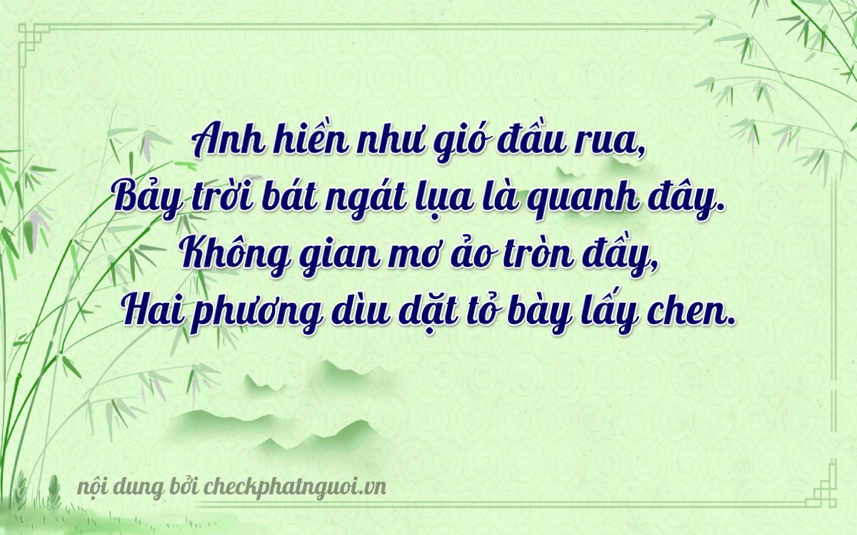 Bài thơ ý nghĩa cho <b>biển số 62H-06702</b> tại website checkphatnguoi.vn