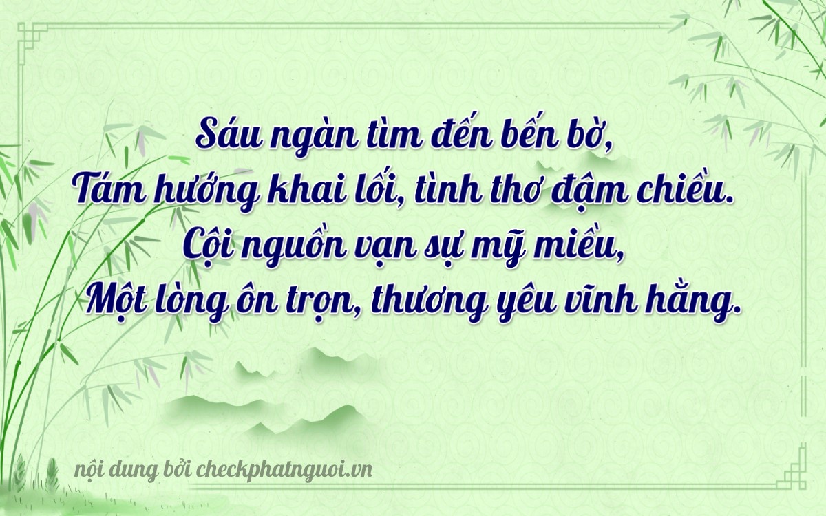 Bài thơ ý nghĩa cho <b>biển số 62H-06808</b> tại website checkphatnguoi.vn