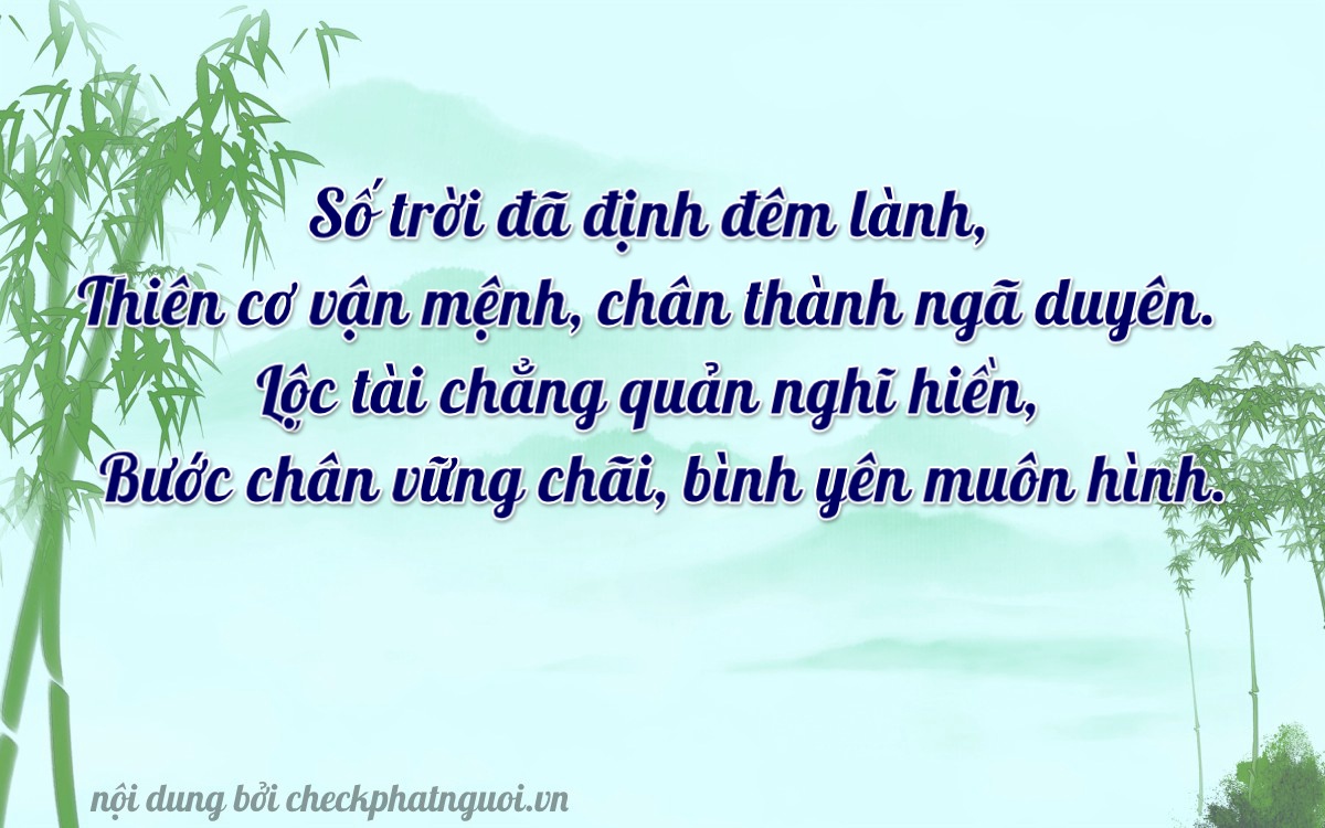 Bài thơ ý nghĩa cho <b>biển số 62H1-10758</b> tại website checkphatnguoi.vn