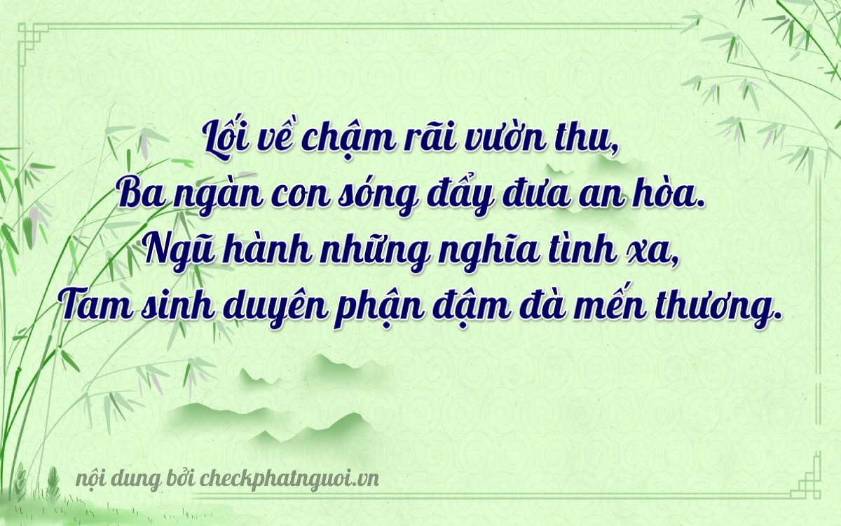 Bài thơ ý nghĩa cho <b>biển số 62H1-30533</b> tại website checkphatnguoi.vn
