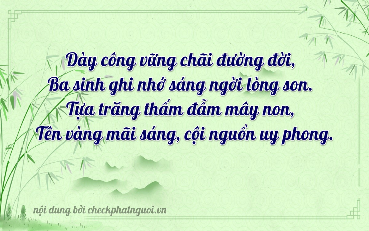 Bài thơ ý nghĩa cho <b>biển số 62H-33646</b> tại website checkphatnguoi.vn