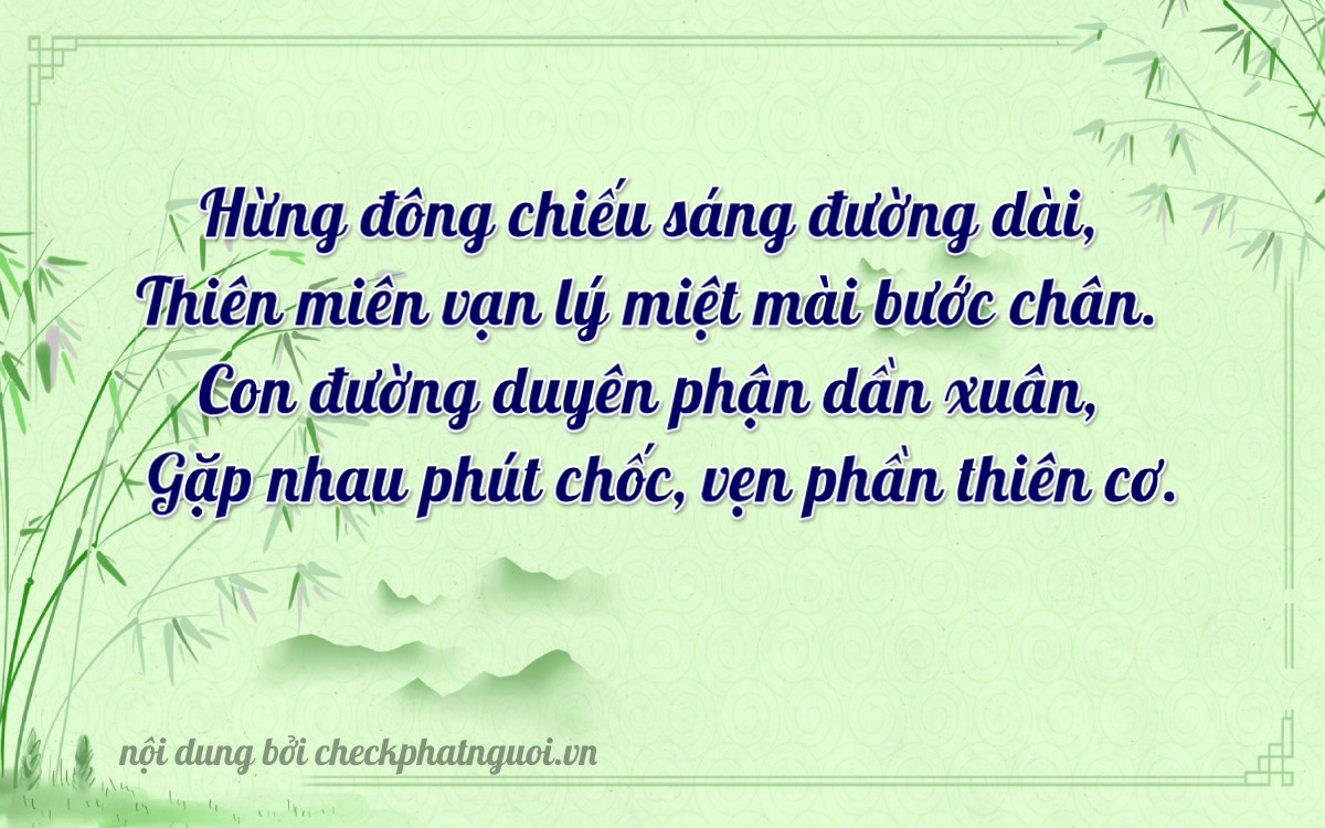 Bài thơ ý nghĩa cho <b>biển số 62K1-49835</b> tại website checkphatnguoi.vn