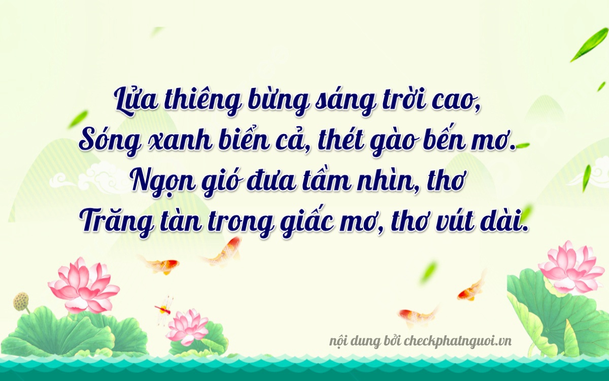 Bài thơ ý nghĩa cho <b>biển số 62K-73530</b> tại website checkphatnguoi.vn