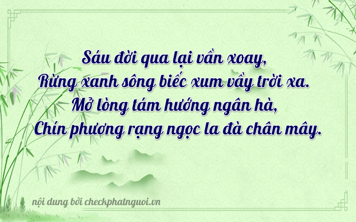 Bài thơ ý nghĩa cho <b>biển số 62L1-56178</b> tại website checkphatnguoi.vn