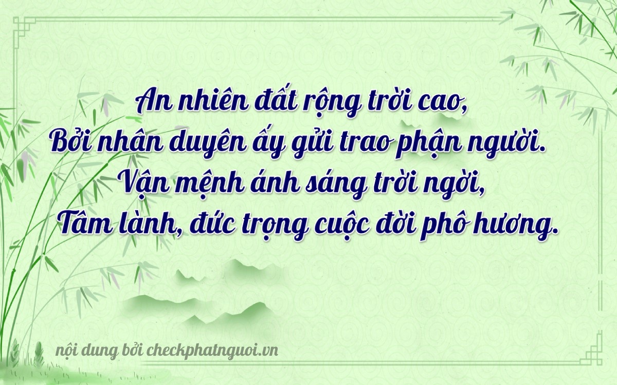 Bài thơ ý nghĩa cho <b>biển số 62L1-62494</b> tại website checkphatnguoi.vn