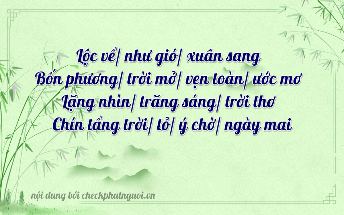 Bài thơ ý nghĩa cho <b>biển số 62L1-73494</b> tại website checkphatnguoi.vn