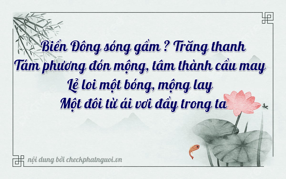 Bài thơ ý nghĩa cho <b>biển số 62L1-98838</b> tại website checkphatnguoi.vn