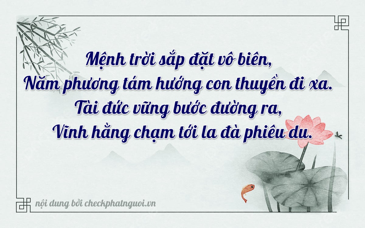 Bài thơ ý nghĩa cho <b>biển số 62LD-01593</b> tại website checkphatnguoi.vn