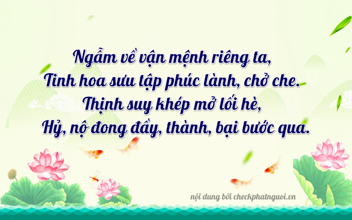 Bài thơ ý nghĩa cho <b>biển số 62M1-33762</b> tại website checkphatnguoi.vn