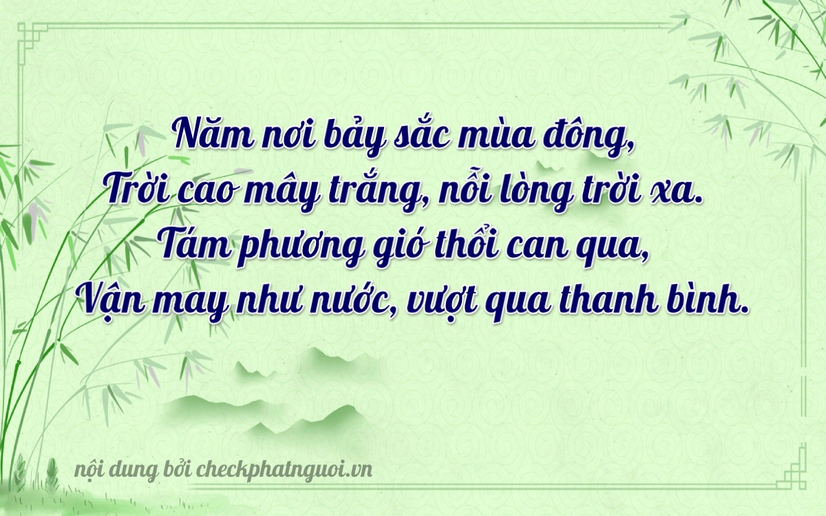 Bài thơ ý nghĩa cho <b>biển số 62M1-56788</b> tại website checkphatnguoi.vn