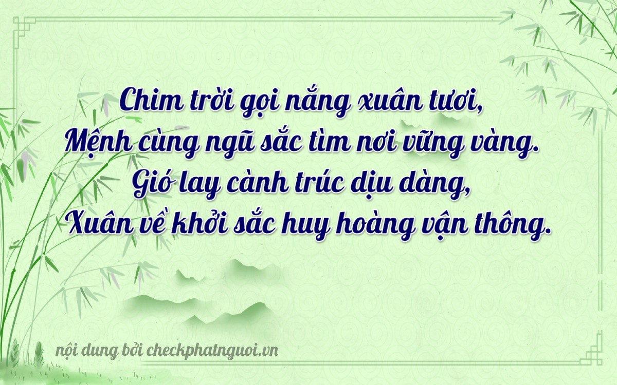 Bài thơ ý nghĩa cho <b>biển số 62M1-67022</b> tại website checkphatnguoi.vn