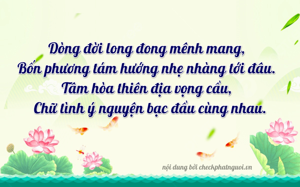 Bài thơ ý nghĩa cho <b>biển số 62M1-84460</b> tại website checkphatnguoi.vn
