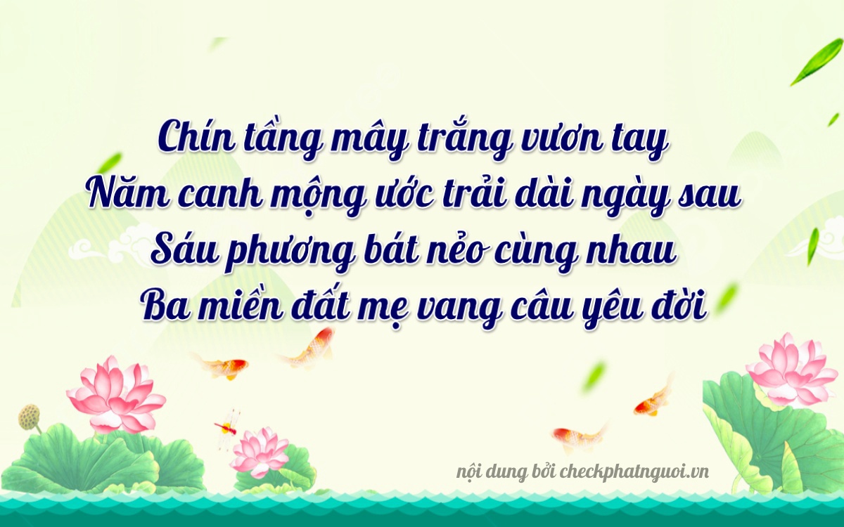 Bài thơ ý nghĩa cho <b>biển số 62M1-95603</b> tại website checkphatnguoi.vn