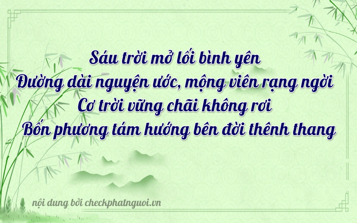 Bài thơ ý nghĩa cho <b>biển số 62N1-26624</b> tại website checkphatnguoi.vn