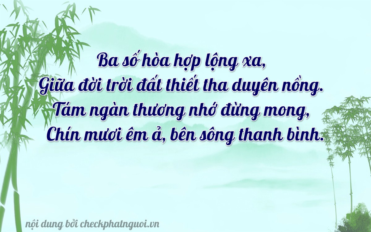 Bài thơ ý nghĩa cho <b>biển số 62N1-30879</b> tại website checkphatnguoi.vn