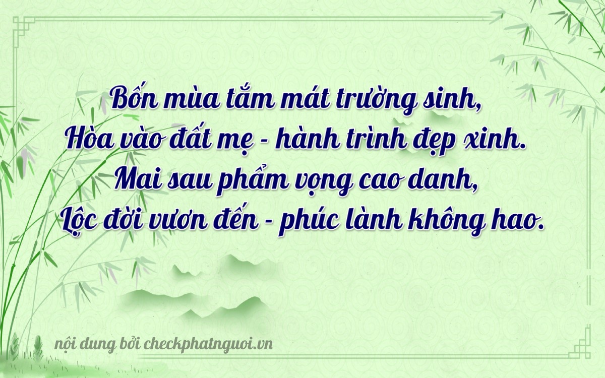 Bài thơ ý nghĩa cho <b>biển số 62N1-42136</b> tại website checkphatnguoi.vn