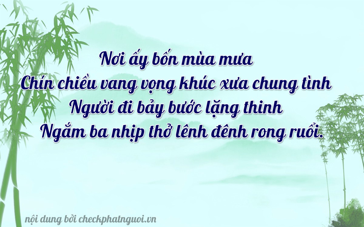 Bài thơ ý nghĩa cho <b>biển số 62N1-49473</b> tại website checkphatnguoi.vn