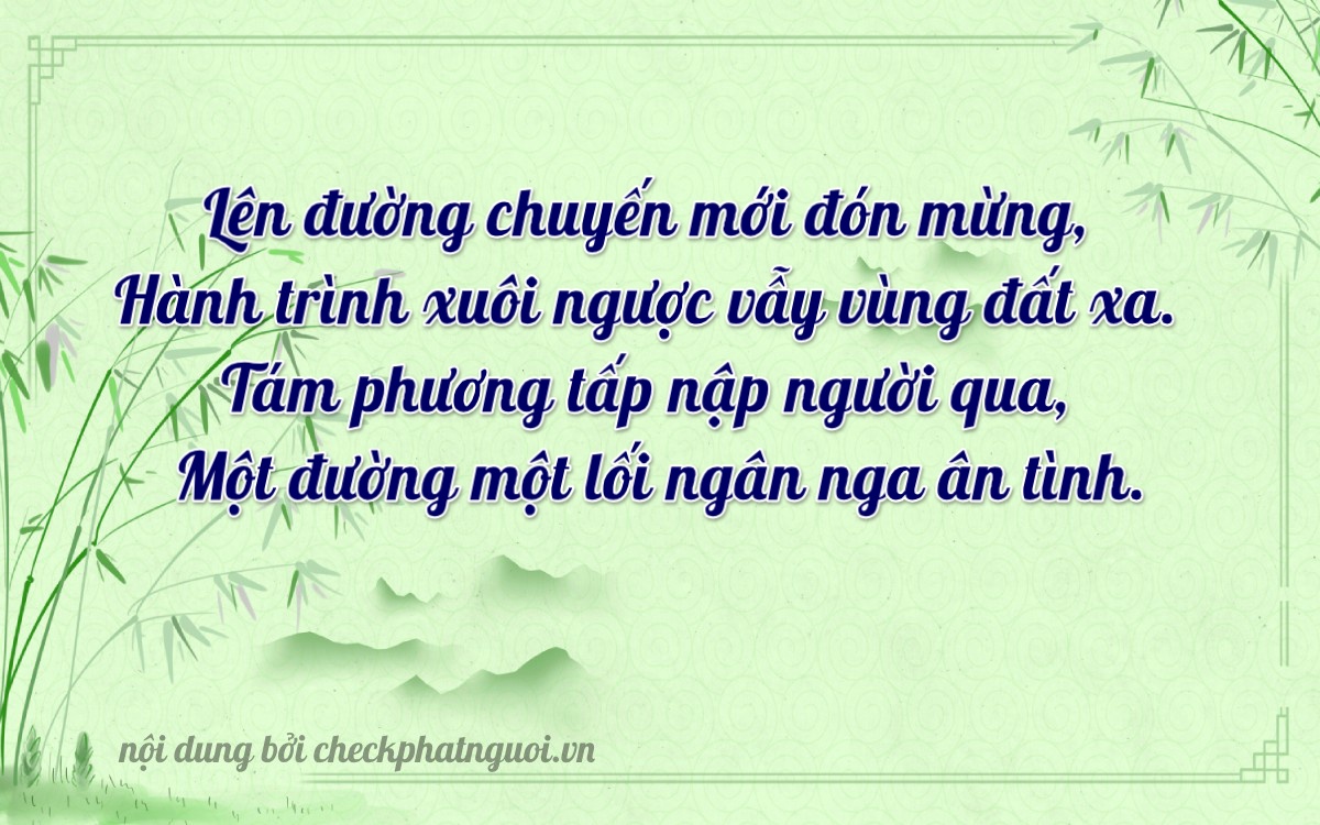Bài thơ ý nghĩa cho <b>biển số 62N1-82521</b> tại website checkphatnguoi.vn