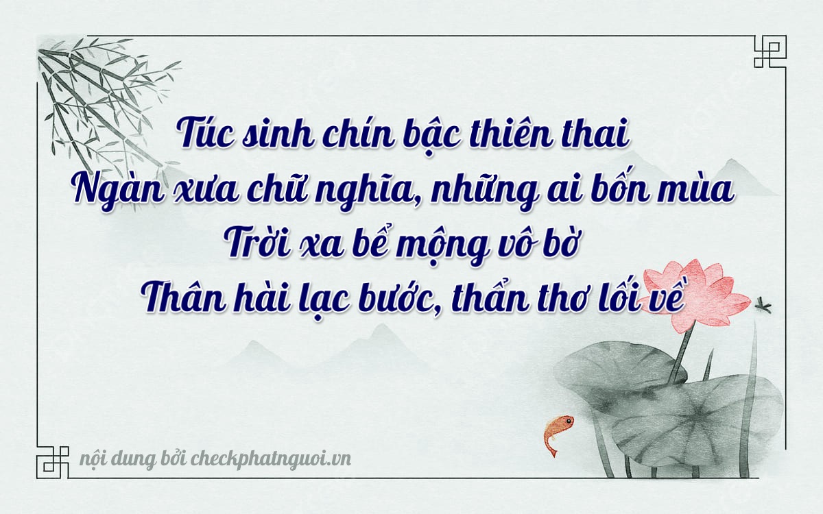 Bài thơ ý nghĩa cho <b>biển số 62N1-85900</b> tại website checkphatnguoi.vn