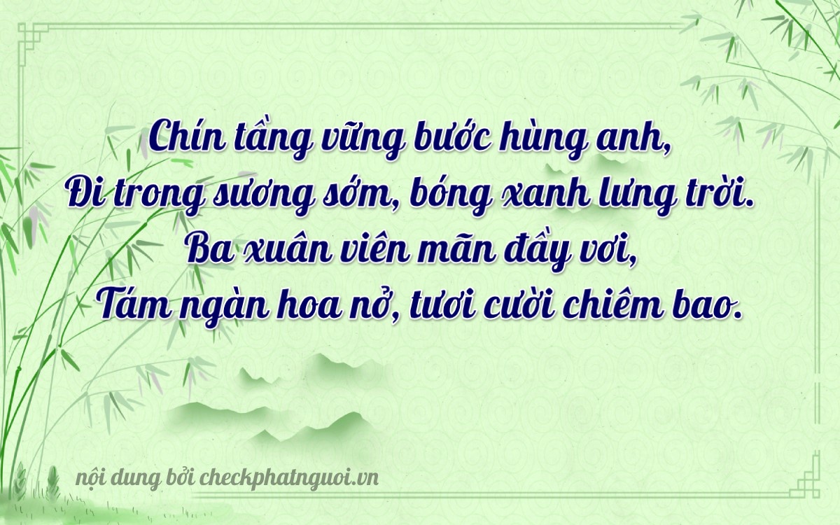 Bài thơ ý nghĩa cho <b>biển số 62N1-89328</b> tại website checkphatnguoi.vn