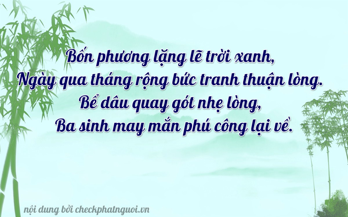 Bài thơ ý nghĩa cho <b>biển số 62P1-46339</b> tại website checkphatnguoi.vn