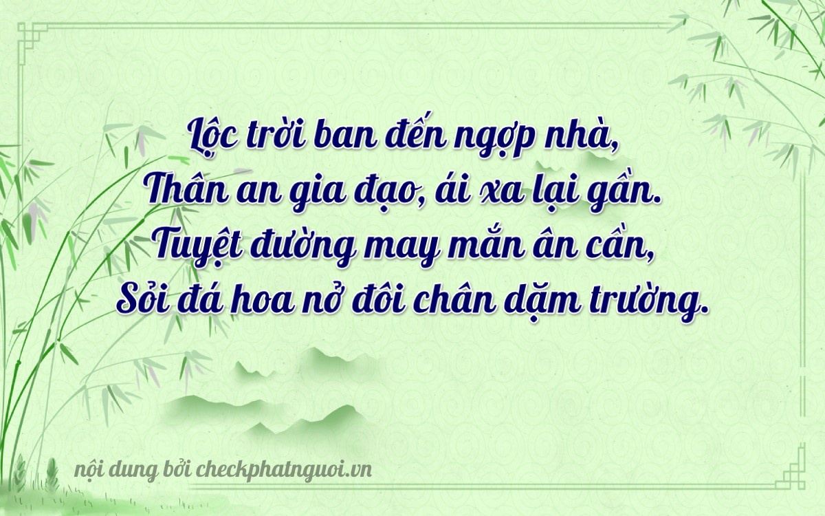Bài thơ ý nghĩa cho <b>biển số 63A-00914</b> tại website checkphatnguoi.vn
