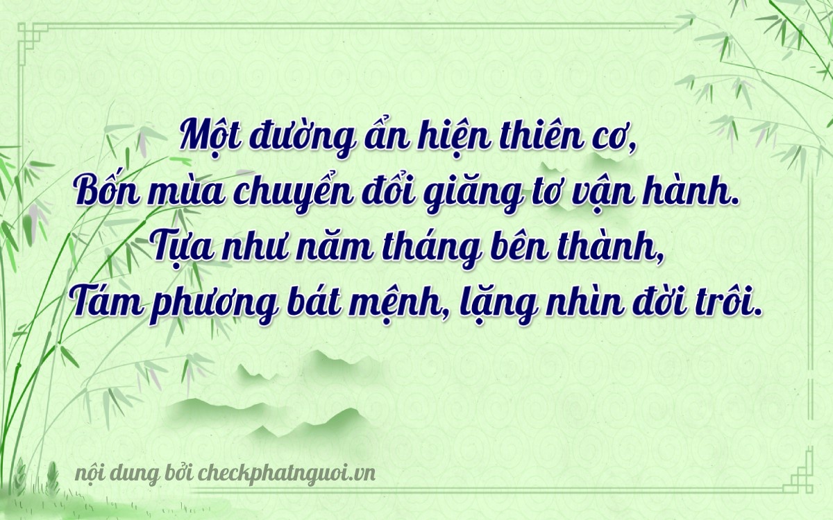 Bài thơ ý nghĩa cho <b>biển số 63A-11487</b> tại website checkphatnguoi.vn