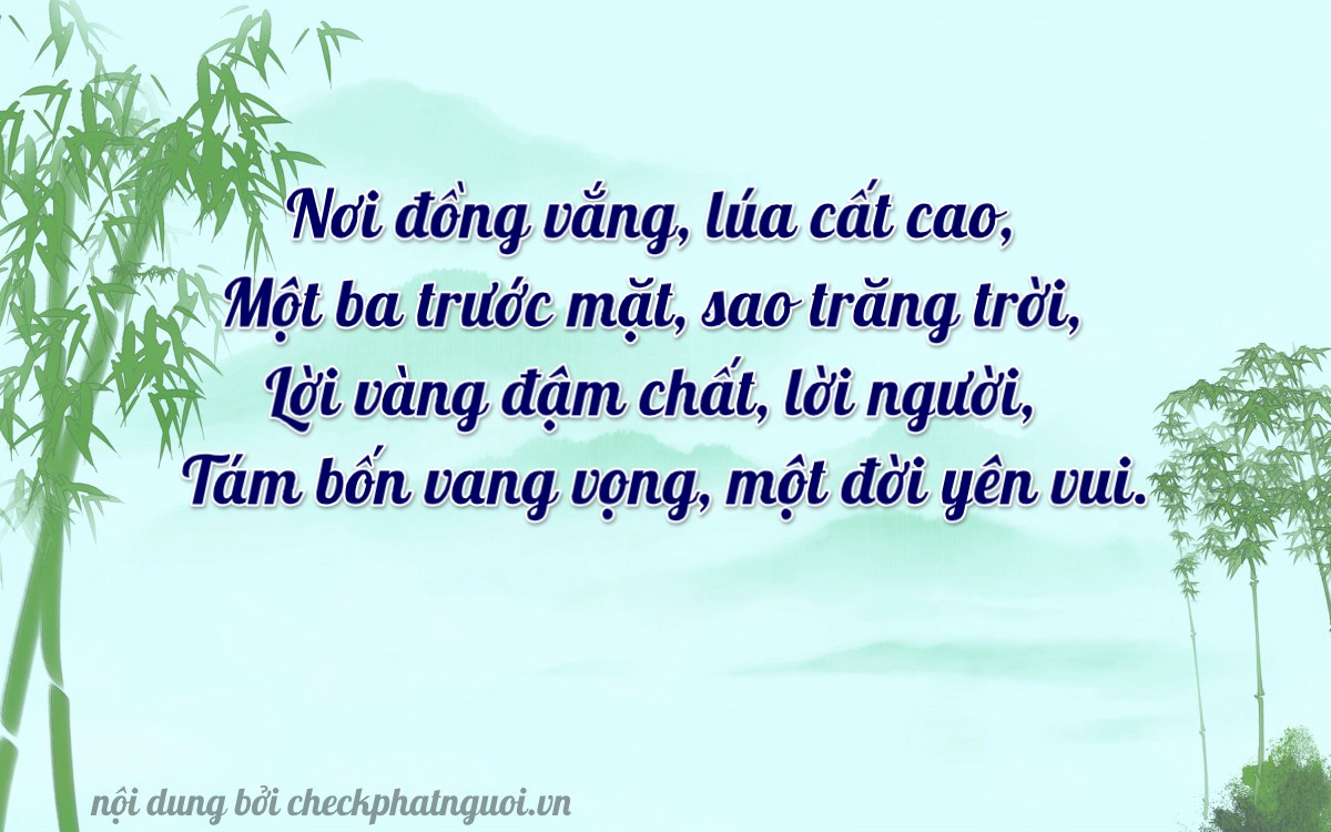 Bài thơ ý nghĩa cho <b>biển số 63A-13084</b> tại website checkphatnguoi.vn