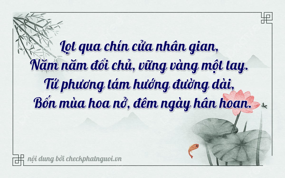 Bài thơ ý nghĩa cho <b>biển số 63A-15404</b> tại website checkphatnguoi.vn