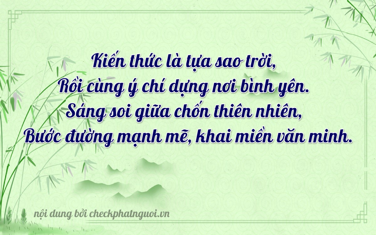 Bài thơ ý nghĩa cho <b>biển số 63A-16027</b> tại website checkphatnguoi.vn