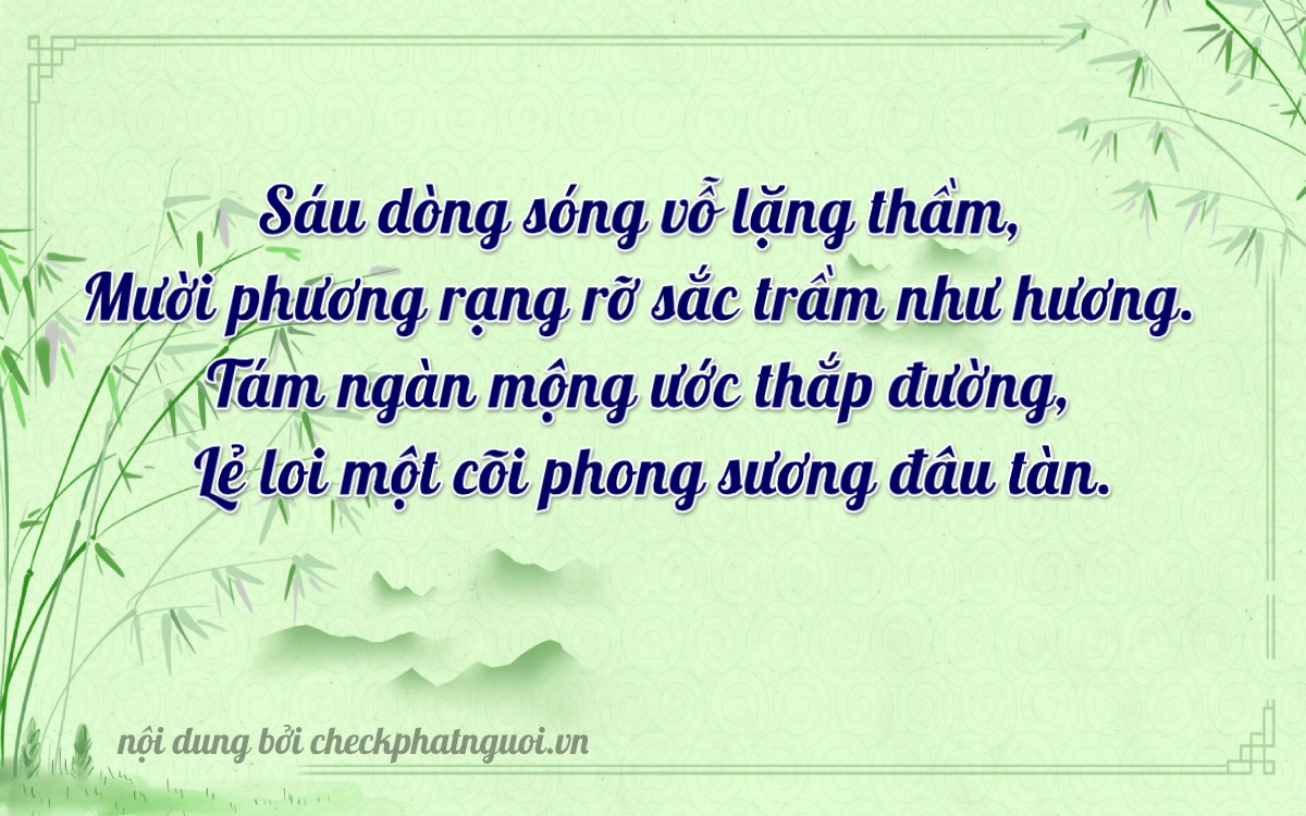 Bài thơ ý nghĩa cho <b>biển số 63A-16801</b> tại website checkphatnguoi.vn