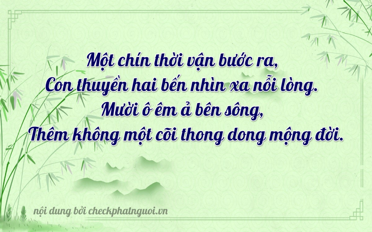 Bài thơ ý nghĩa cho <b>biển số 63A-19210</b> tại website checkphatnguoi.vn