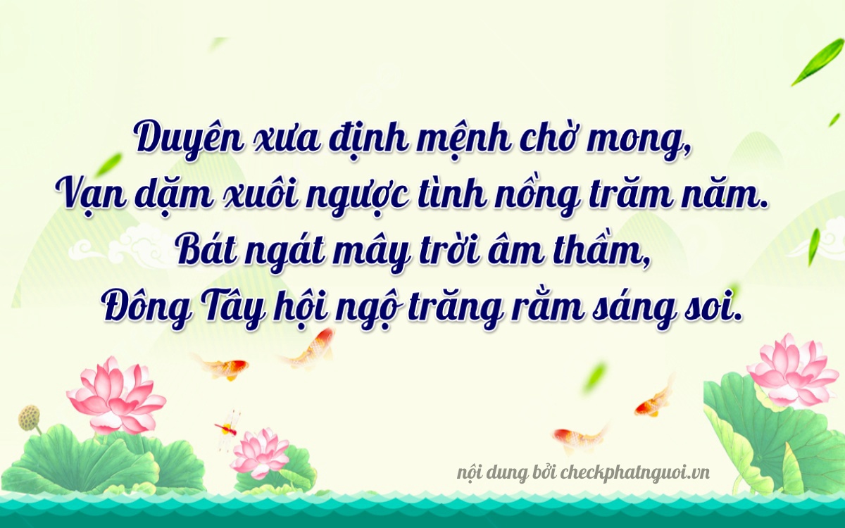 Bài thơ ý nghĩa cho <b>biển số 63A-30814</b> tại website checkphatnguoi.vn