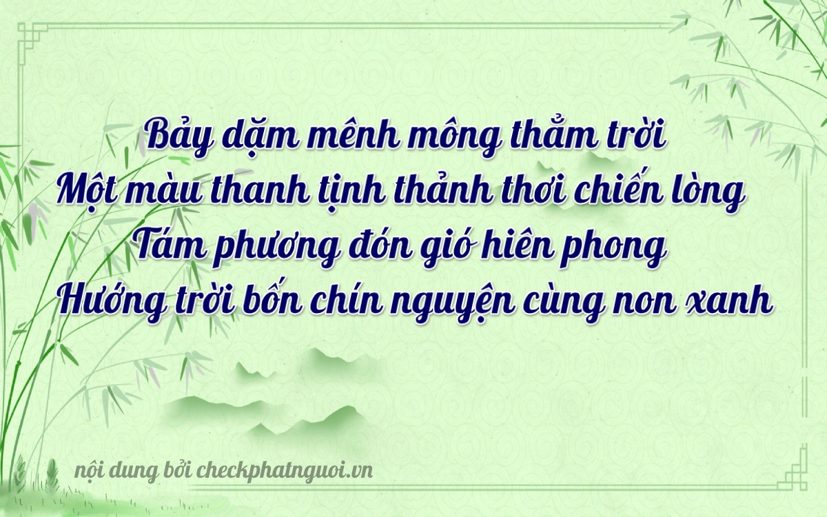 Bài thơ ý nghĩa cho <b>biển số 63A-71849</b> tại website checkphatnguoi.vn