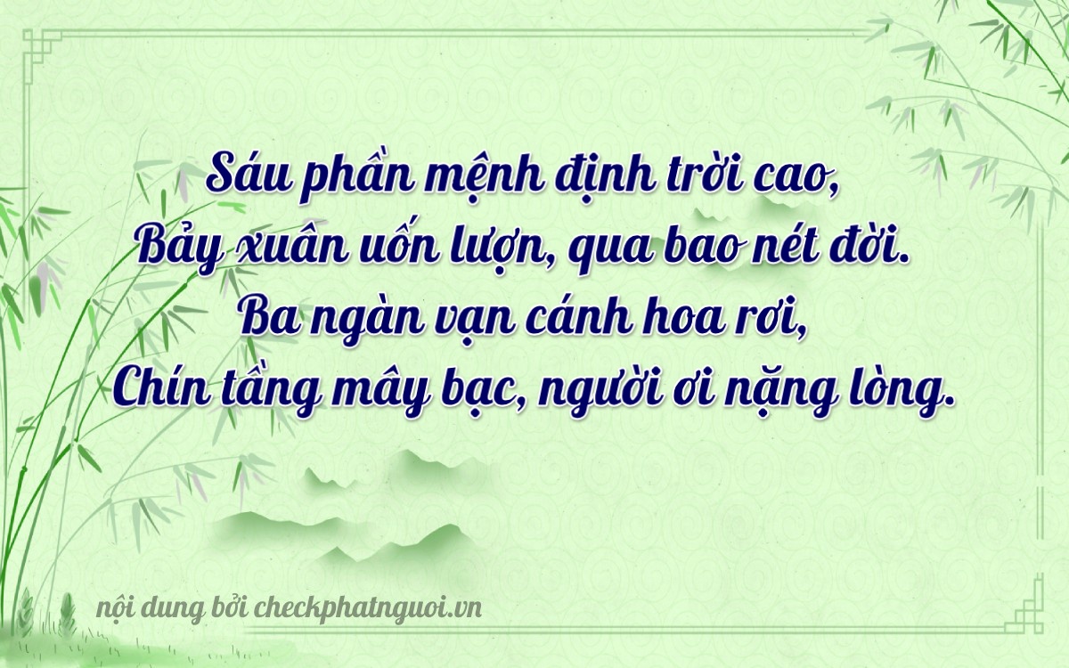 Bài thơ ý nghĩa cho <b>biển số 63A9-67397</b> tại website checkphatnguoi.vn