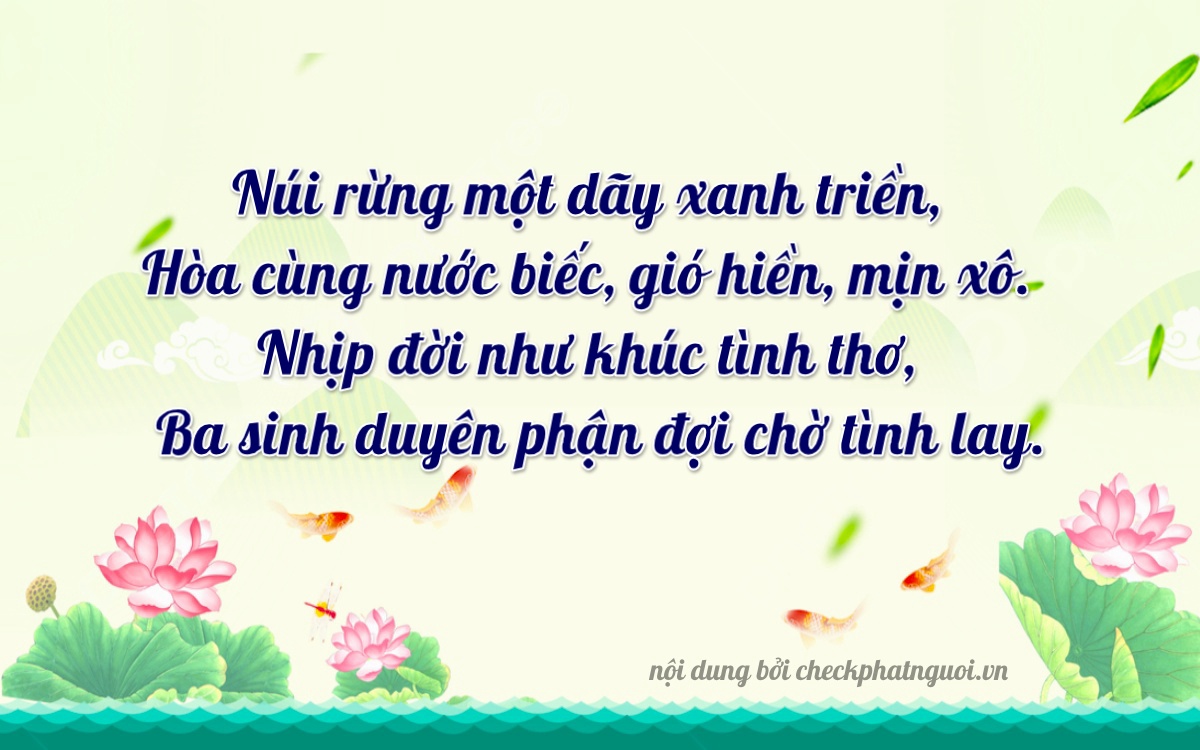 Bài thơ ý nghĩa cho <b>biển số 63AA-21376</b> tại website checkphatnguoi.vn