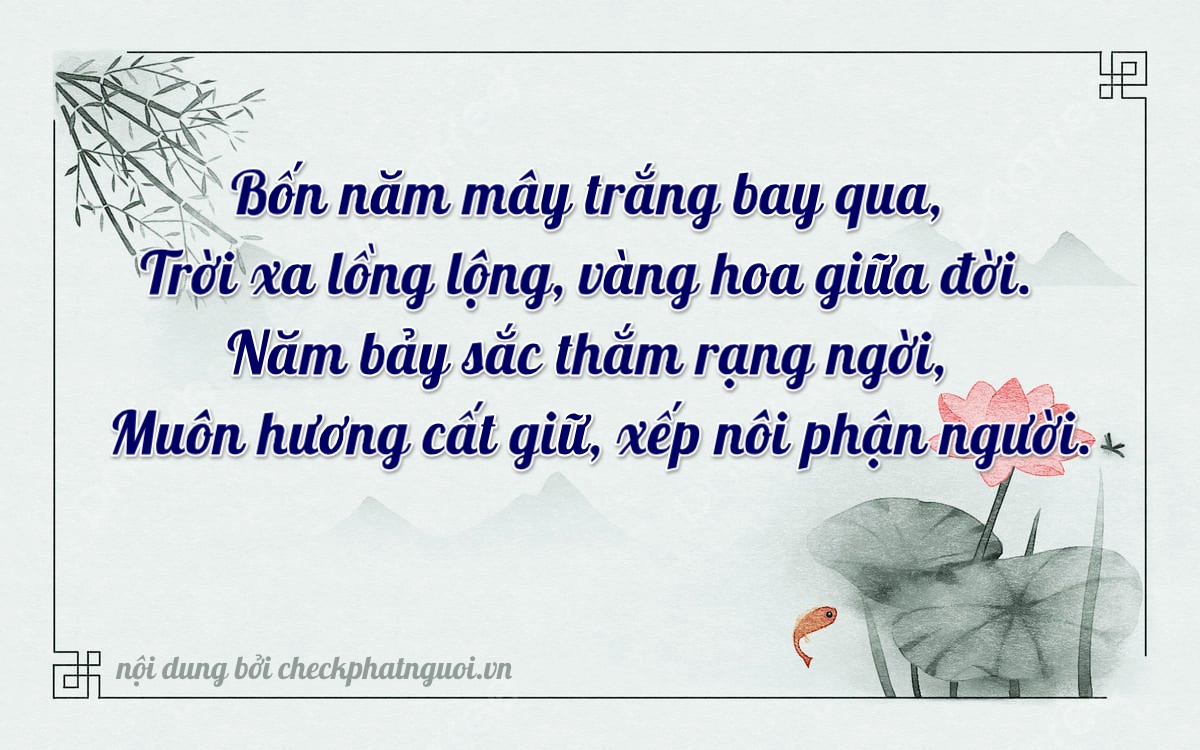 Bài thơ ý nghĩa cho <b>biển số 63AA-45978</b> tại website checkphatnguoi.vn