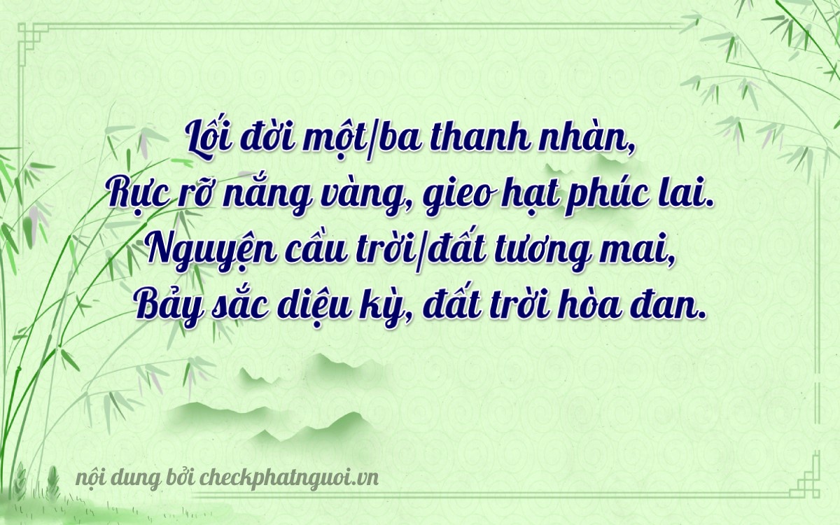 Bài thơ ý nghĩa cho <b>biển số 63AC-13177</b> tại website checkphatnguoi.vn