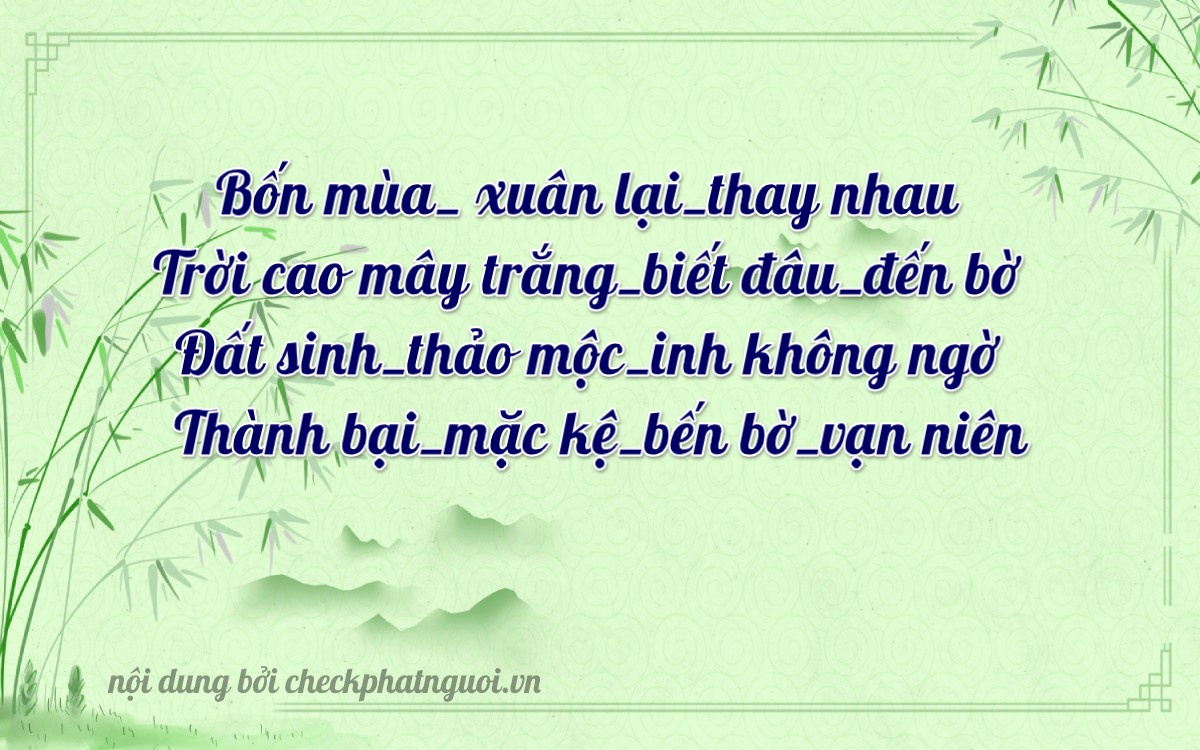 Bài thơ ý nghĩa cho <b>biển số 63AC-14030</b> tại website checkphatnguoi.vn