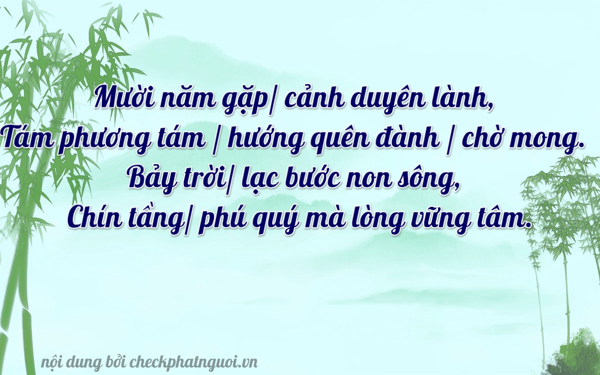 Bài thơ ý nghĩa cho <b>biển số 63AC-15879</b> tại website checkphatnguoi.vn