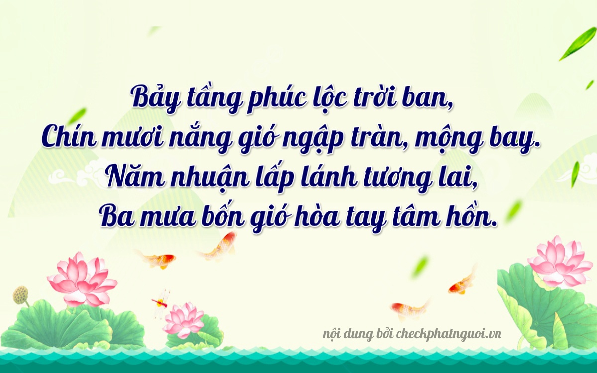 Bài thơ ý nghĩa cho <b>biển số 63AD-07953</b> tại website checkphatnguoi.vn