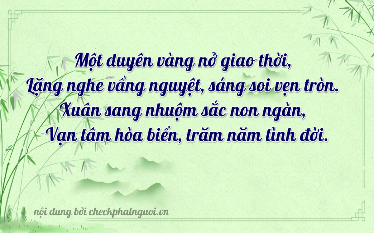 Bài thơ ý nghĩa cho <b>biển số 63AD-11110</b> tại website checkphatnguoi.vn